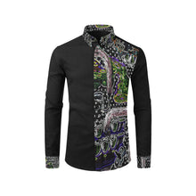 Load image into Gallery viewer, Complex Graffiti Glowing Men&#39;s All Over Print Casual Dress Shirt (Model T61)