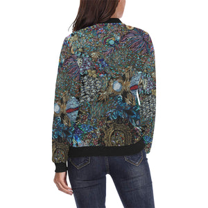 Paisley Matters All Over Print Bomber Jacket for Women (Model H36)