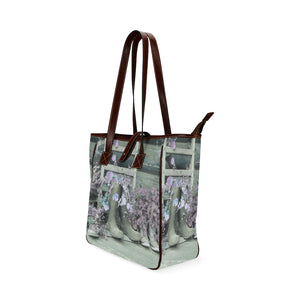 Blooming Boots Flower Purple Classic Tote Bag (Model 1644)