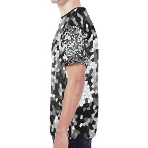 Holiday Paisley Black and White Mosaic New All Over Print T-shirt for Men (Model T45)