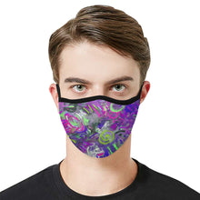 Load image into Gallery viewer, Graffiti Abstract Purple Mouth Mask in One Piece (2 Filters Included) (Model M02)