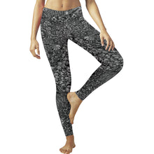 Load image into Gallery viewer, Paisley Matters Black and White Low Rise Leggings (Invisible Stitch) (Model L05)