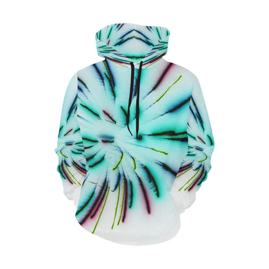 Fireworks Burst Negative All Over Print Hoodie for Women (USA Size) (Model H13)