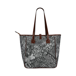 Holiday Paisley Black and White Classic Tote Bag (Model 1644)