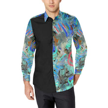 Load image into Gallery viewer, Graffiti Abstract Aqua Men&#39;s All Over Print Casual Dress Shirt (Model T61)