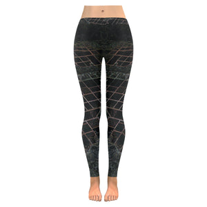 Patchwork Aerial Glowing Low Rise Leggings (Invisible Stitch) (Model L05)