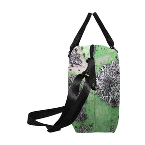 Patches of Moss Green Large Capacity Duffle Bag (Model 1715)