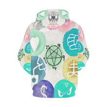 Load image into Gallery viewer, Dante&#39;s Inferno Negative All Over Print Hoodie for Men/Large Size (USA Size) (Model H13)