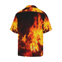 Load image into Gallery viewer, Feathery Flames Red Hawaiian Shirt (Model T58)