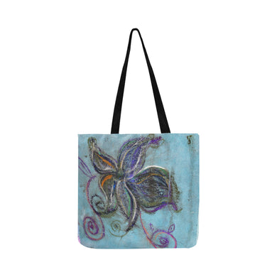 Graffiti Flower Blue Reusable Shopping Bag Model 1660 (Two sides)