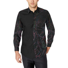Load image into Gallery viewer, Rose Bouquet Flower Glowing Men&#39;s All Over Print Casual Dress Shirt (Model T61)