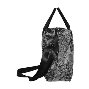 Perfectly Paisley Black and White Large Capacity Duffle Bag (Model 1715)