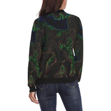 Load image into Gallery viewer, Sea of Flames Glowing All Over Print Bomber Jacket for Women (Model H36)