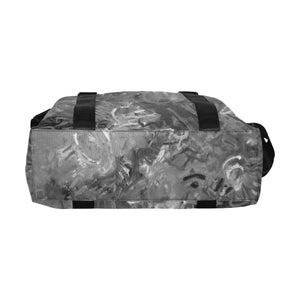 Graffiti Abstract Black and White Large Capacity Duffle Bag (Model 1715)