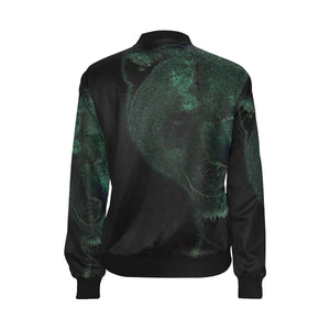 Big Bear Glowing All Over Print Bomber Jacket for Women (Model H36)