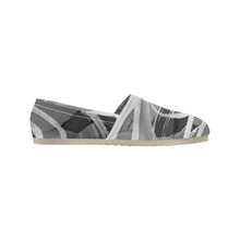 Load image into Gallery viewer, Abstract Circles Black and White Unisex Classic Canvas Slip-On (Model 1206)