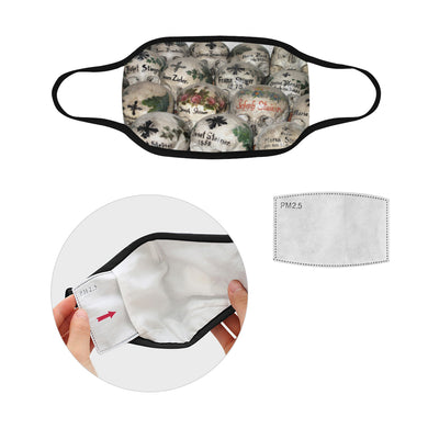 Painted Skulls Mouth Mask in One Piece (2 Filters Included) (Model M02)