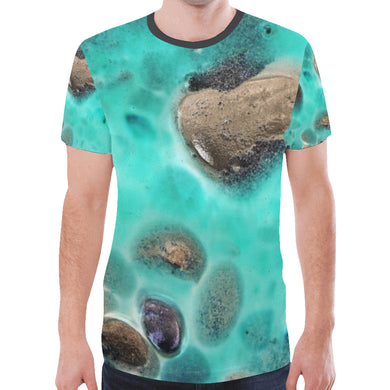 Puddle of Love Aqua New All Over Print T-shirt for Men (Model T45)