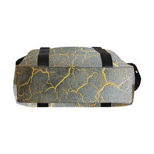 Crackling Yellow Large Capacity Duffle Bag (Model 1715)
