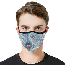 Load image into Gallery viewer, Peacock Feathers Negative Mouth Mask in One Piece (2 Filters Included) (Model M02)