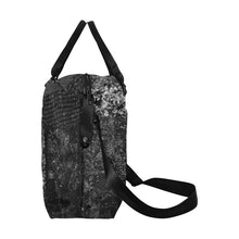 Load image into Gallery viewer, Dark Paisley Black and White Large Capacity Duffle Bag (Model 1715)
