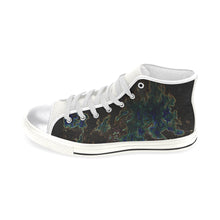 Load image into Gallery viewer, Feathery Flames Glowing Women&#39;s Classic High Top Canvas Shoes (Model 017)