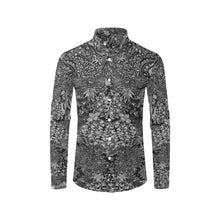 Load image into Gallery viewer, Fun and Fancy Paisley Black and White Men&#39;s All Over Print Casual Dress Shirt (Model T61)