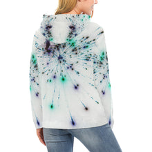 Load image into Gallery viewer, Fireworks Spray Negative All Over Print Hoodie for Women (USA Size) (Model H13)