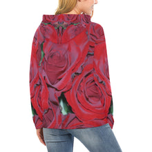 Load image into Gallery viewer, Rose Bouquet Flower All Over Print Hoodie for Women (USA Size) (Model H13)