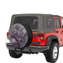 Load image into Gallery viewer, Spooky Tree Purple 34 Inch Spare Tire Cover
