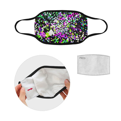 Holiday Paisley Purple Mosaic Mouth Mask in One Piece (2 Filters Included) (Model M02)