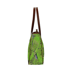 Rose Bouquet Flower Green Classic Tote Bag (Model 1644)