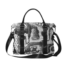Load image into Gallery viewer, Complex Graffiti Black and White Large Capacity Duffle Bag (Model 1715)