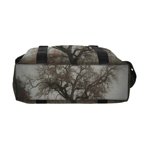 Spooky Tree Black and White Large Capacity Duffle Bag (Model 1715)