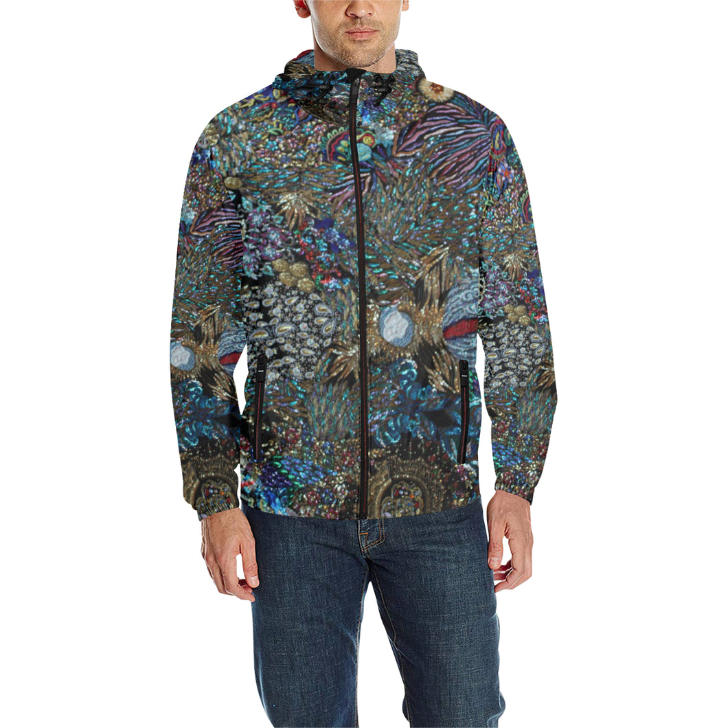 Paisley Matters All Over Print Quilted Windbreaker for Men (Model H35)