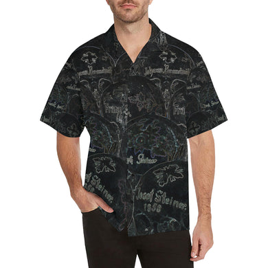 Painted Skulls Glowing Hawaiian Shirt (Model T58)