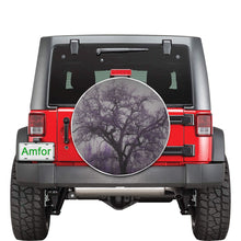 Load image into Gallery viewer, Spooky Tree Purple 30 Inch Spare Tire Cover