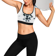 Load image into Gallery viewer, Fireworks Flower Negative Women&#39;s All Over Print Sports Bra (Model T52)