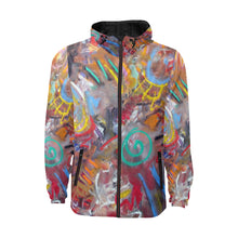 Load image into Gallery viewer, Graffiti Abstract All Over Print Quilted Windbreaker for Men (Model H35)