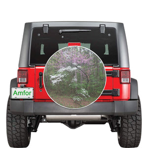 Arkansas Dogwood and Red Bud Flower 32 Inch Spare Tire Cover