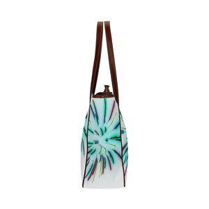 Fireworks Burst Negative Classic Tote Bag (Model 1644)