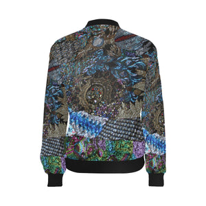 Cresent Paisley All Over Print Bomber Jacket for Women (Model H36)