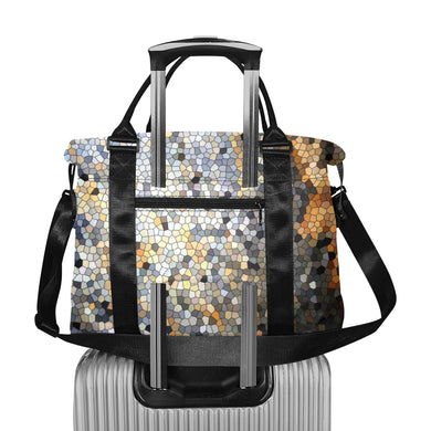 Marbled Abstract Mosaic Large Capacity Duffle Bag (Model 1715)