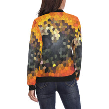 Load image into Gallery viewer, Busy Bee Sunflower Mosaic All Over Print Bomber Jacket for Women (Model H36)