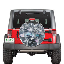Load image into Gallery viewer, Painted Skulls Negative 30 Inch Spare Tire Cover