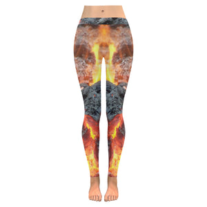 Add Fuel to the Flames Low Rise Leggings (Invisible Stitch) (Model L05)