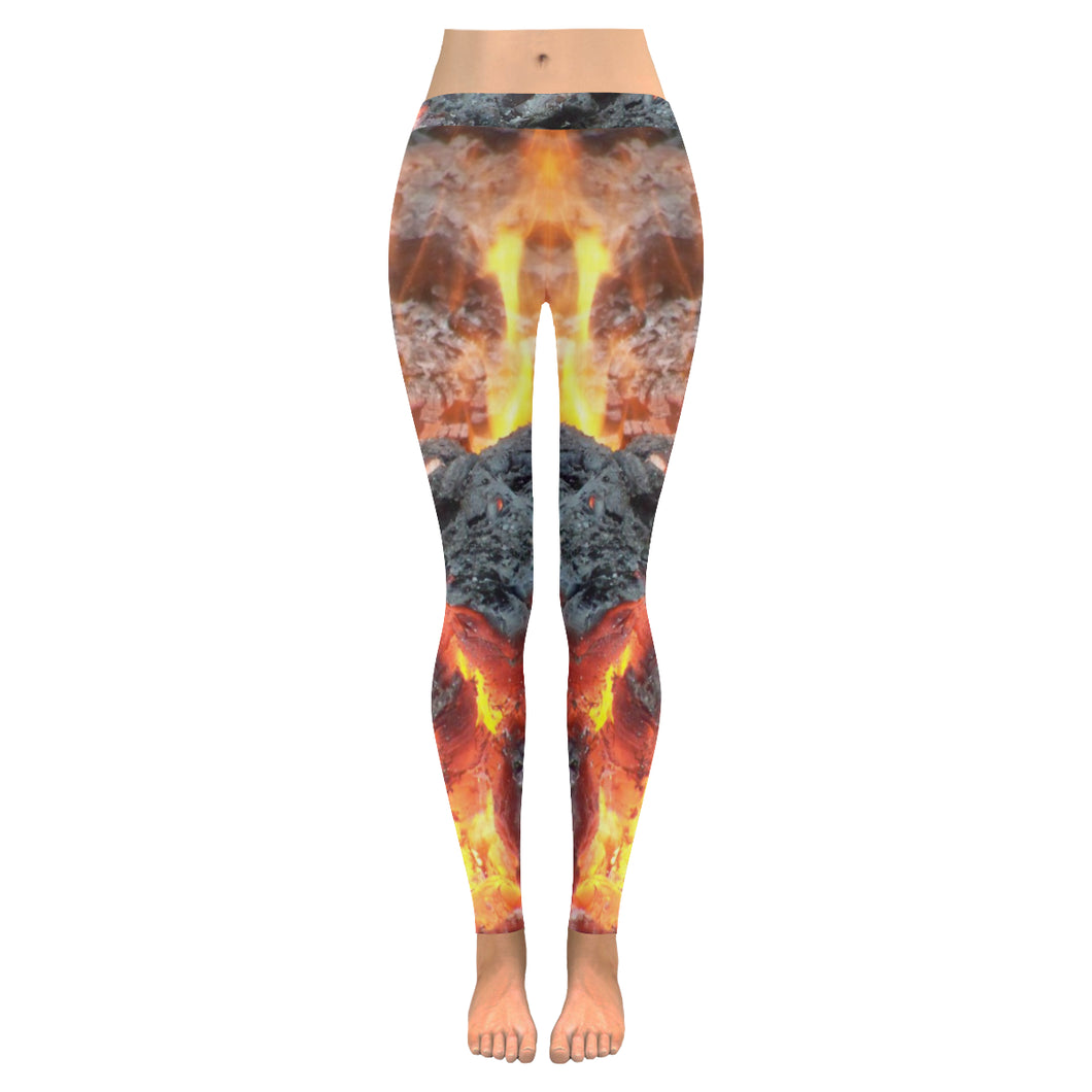 Add Fuel to the Flames Low Rise Leggings (Invisible Stitch) (Model L05)