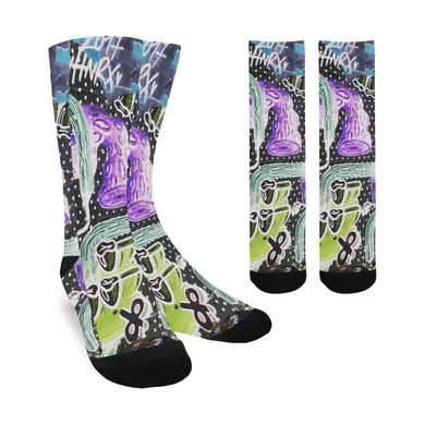Complex Graffiti Reverse Trouser Socks (For Men)