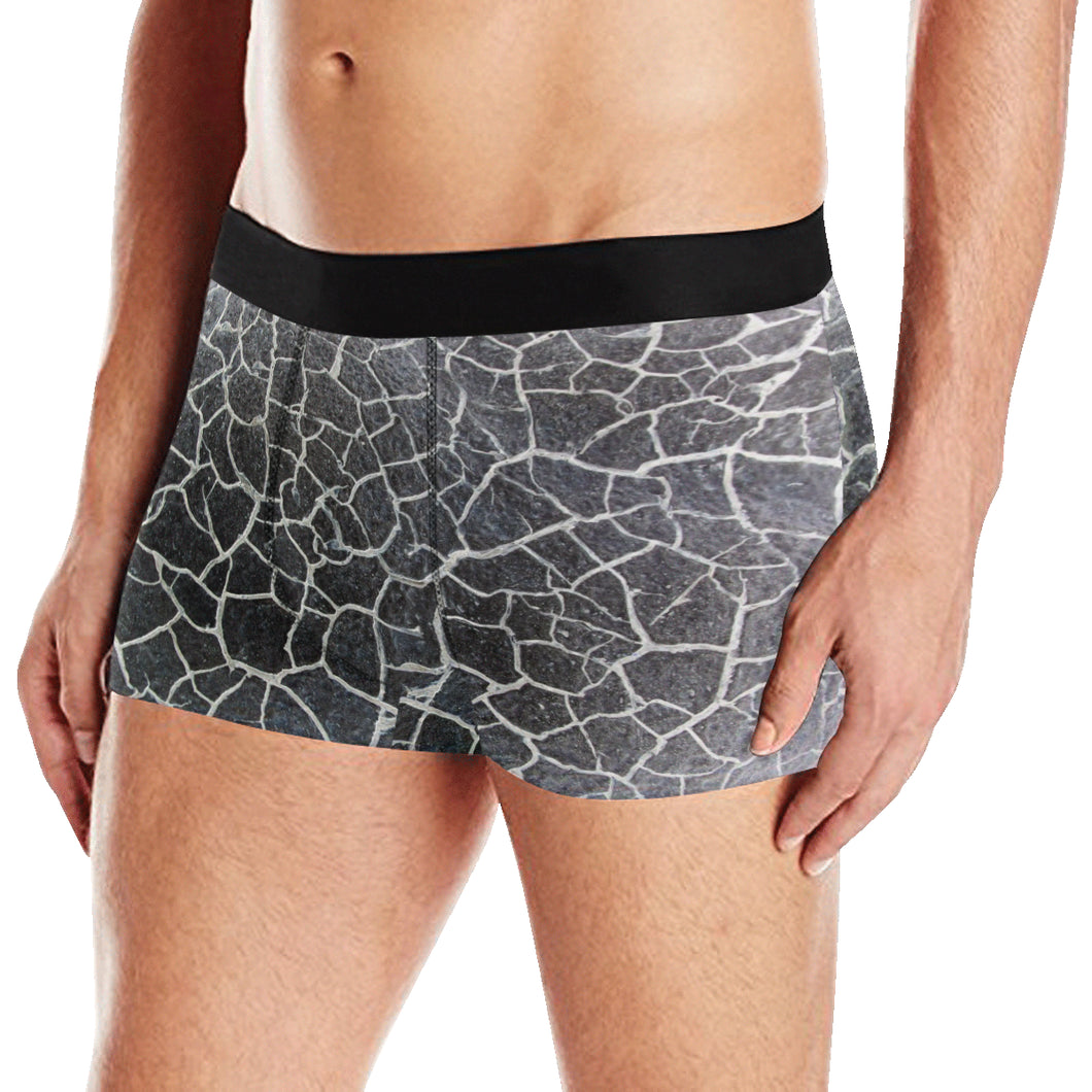 Crackle Negative Men's Boxer Briefs with Merged Design (Model  L10)