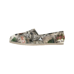 Painted Skulls Unisex Classic Canvas Slip-On (Model 1206)